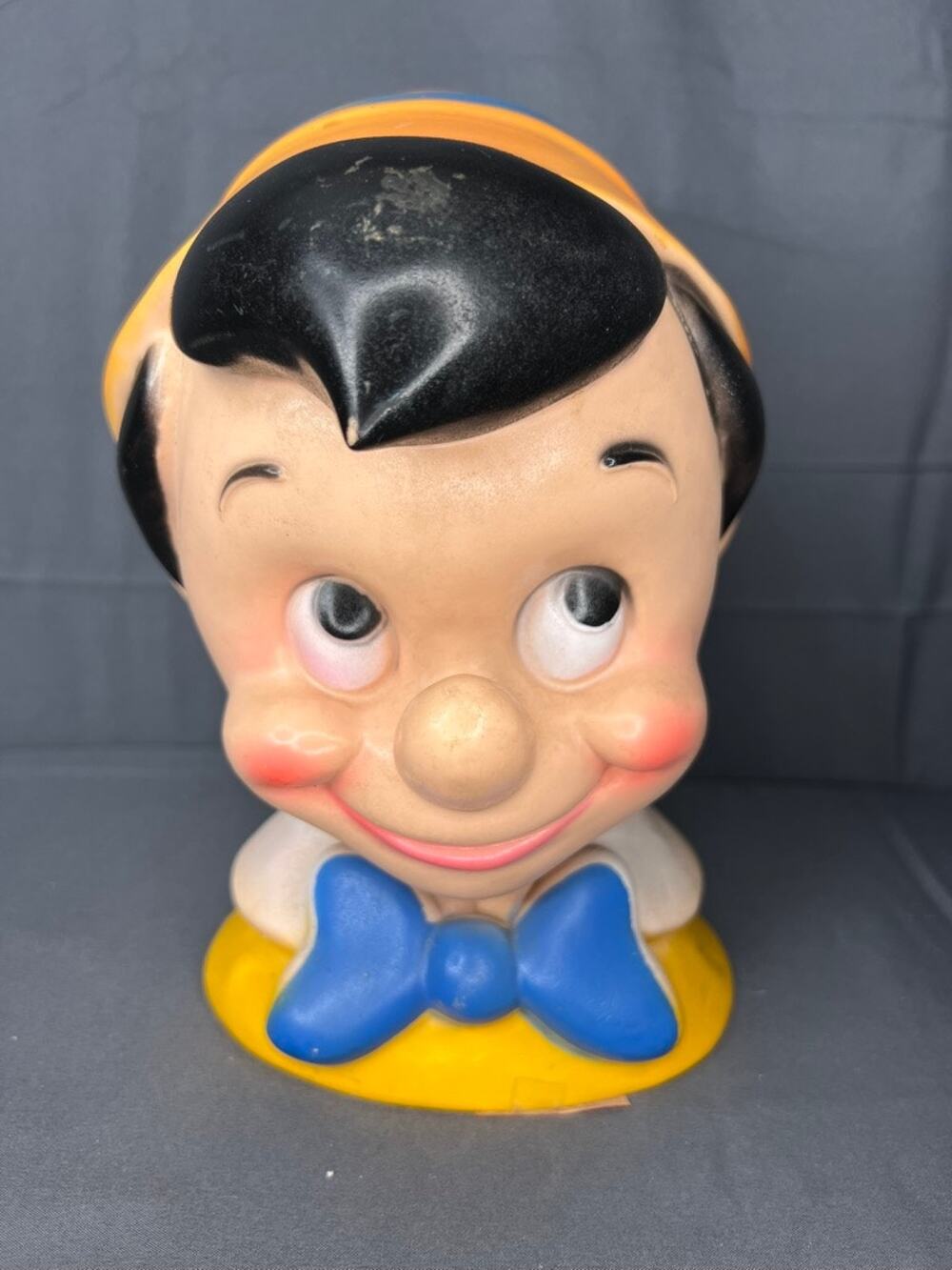 Vintage Pinnochio Head Bust Coin Bank 1970s